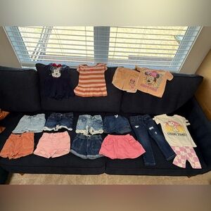 (15) pieces - 3T Girls Collection - Orange, Pink, Denim, Peanuts, Disney, Target